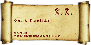 Kosik Kandida névjegykártya